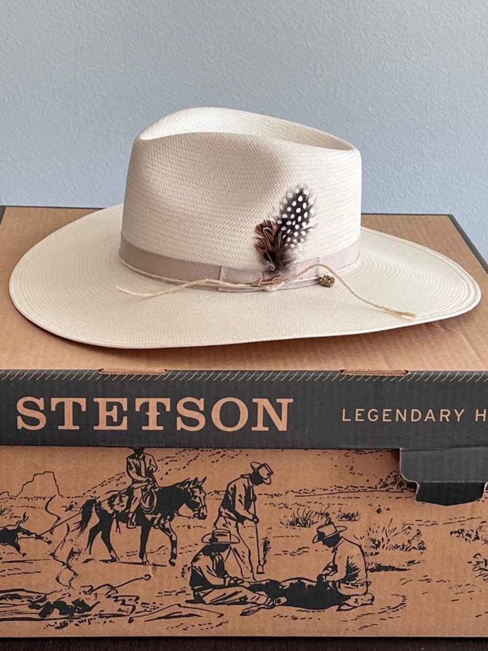 Stetson JW Marshall Shantung Straw Western Hat - Picture 4 of 11